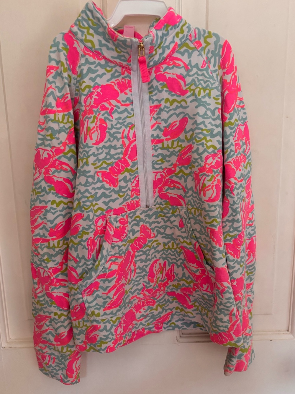 Lilly Pulitzer Lobstah Roll Print Pullover Girls Medium 6/7